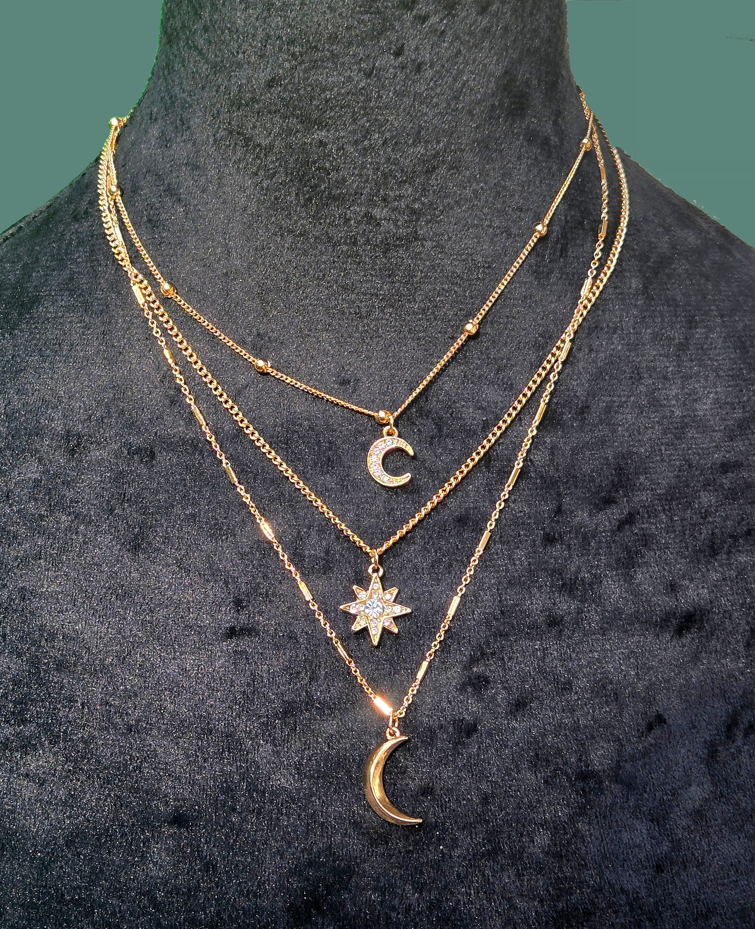 Starry Moonlight Layered Necklace